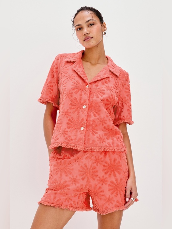 Rails Other - Rails Coral Floral Textured Short Set